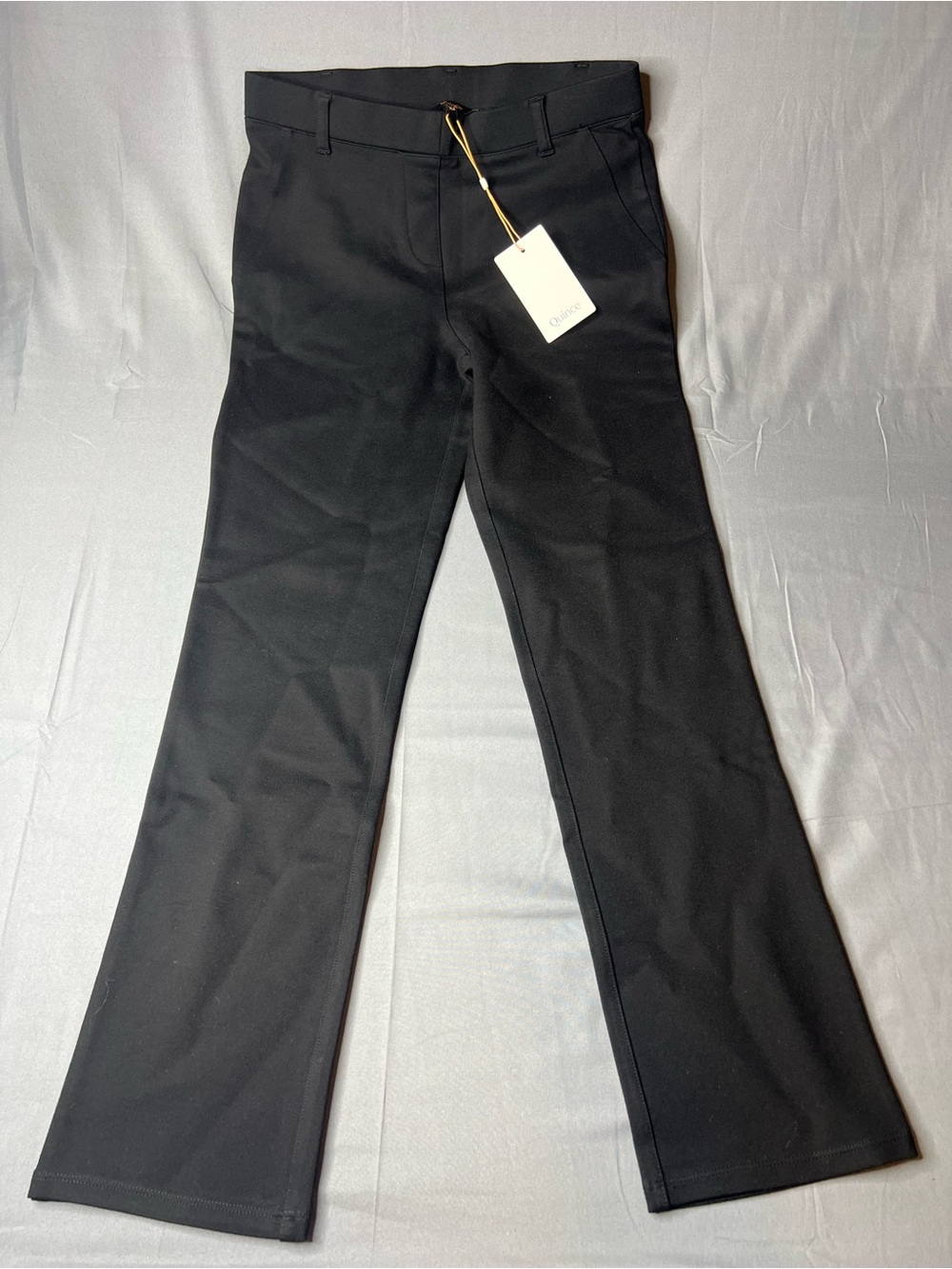 Quince Ultra-Stretch Ponte Straight Leg Pants Black XS NWT